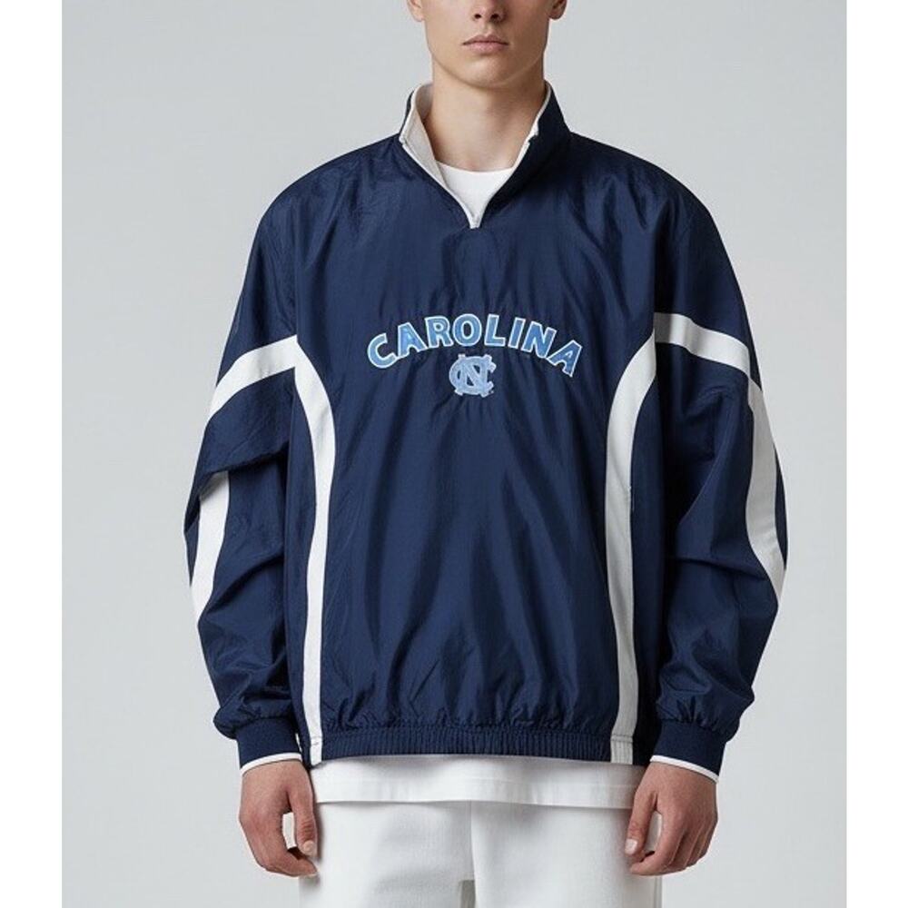 Vintage Champion North Carolina Tar Heels Pullover Windbreaker Men's Size Large